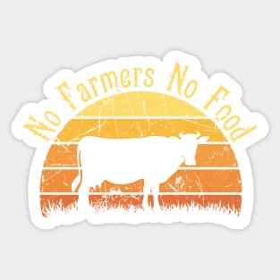 No farmers No food no funny Sticker